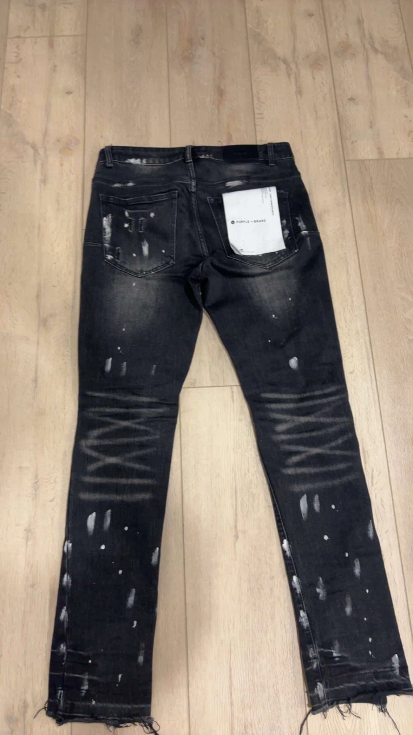 Purple Brand Black Wash Distressed Jeans - photo 2