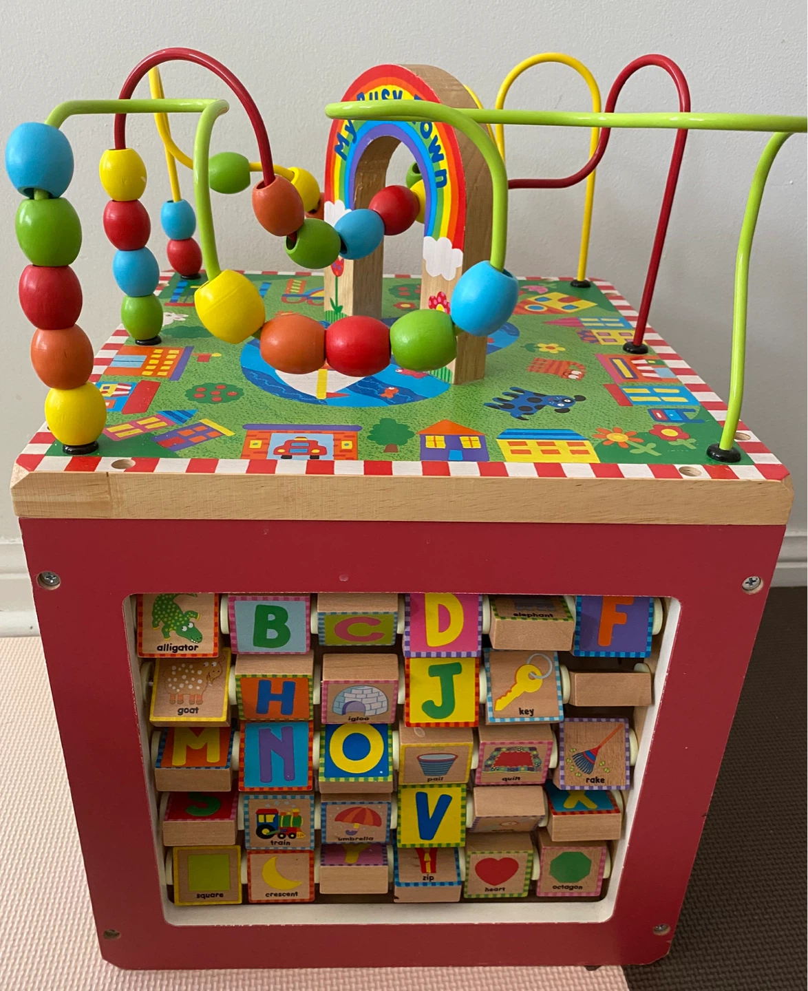 ALEX My Busy Town Wooden Activity Cube