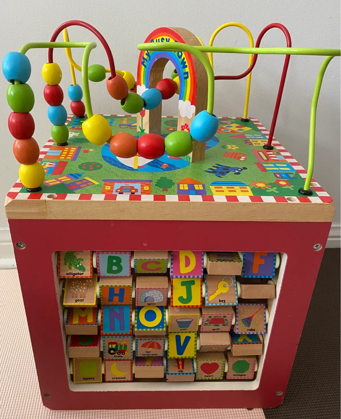 ALEX My Busy Town Wooden Activity Cube