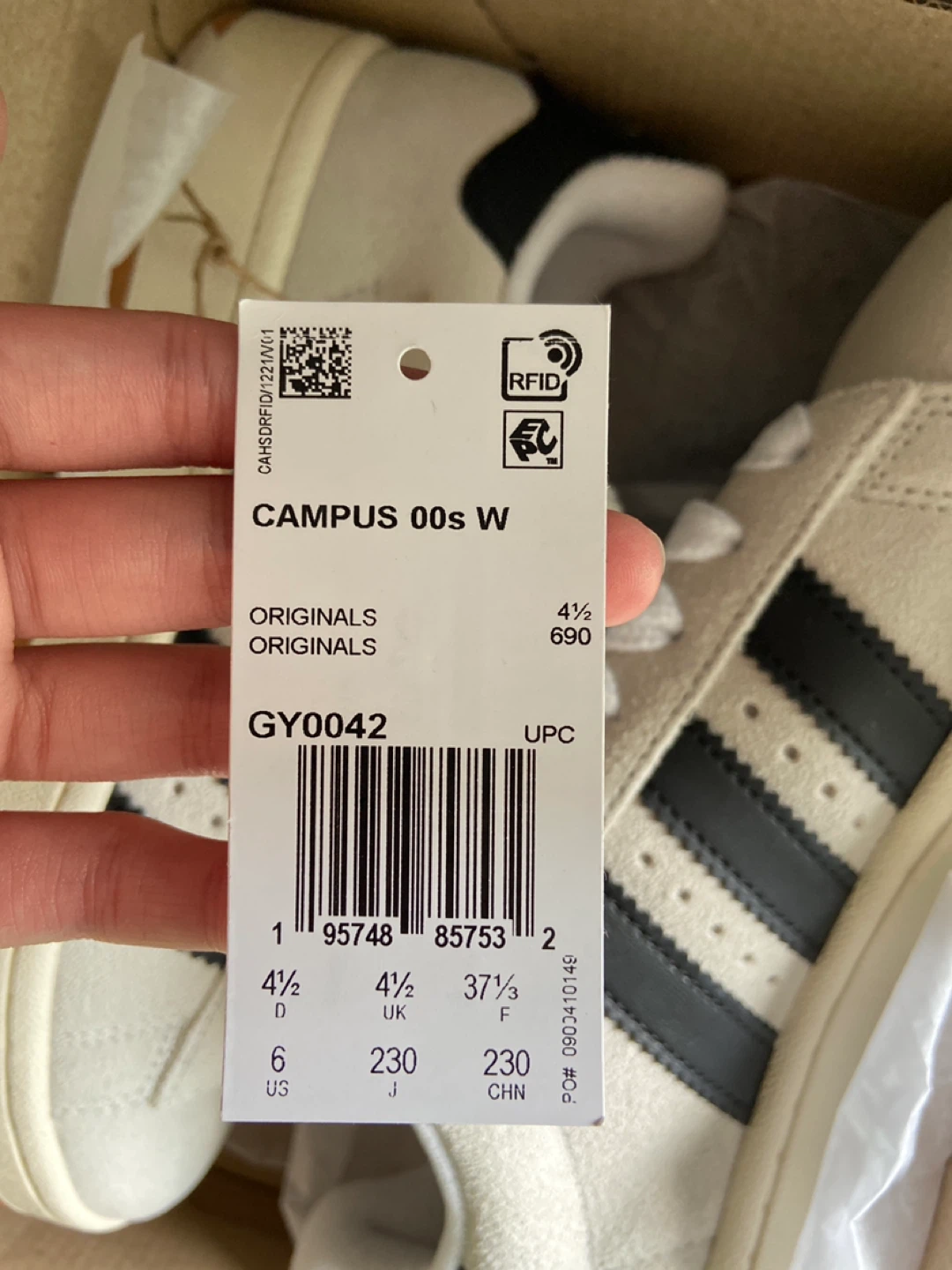Adidas CAMPUS 00s W Sneakers Beige/Black Size 6 US - photo 2