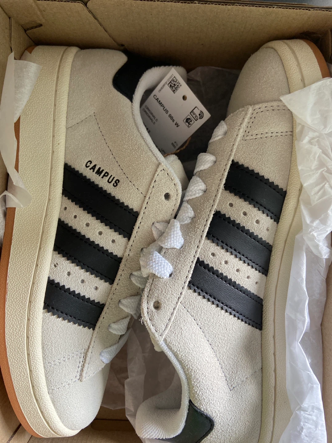 Adidas CAMPUS 00s W Sneakers Beige/Black Size 6 US