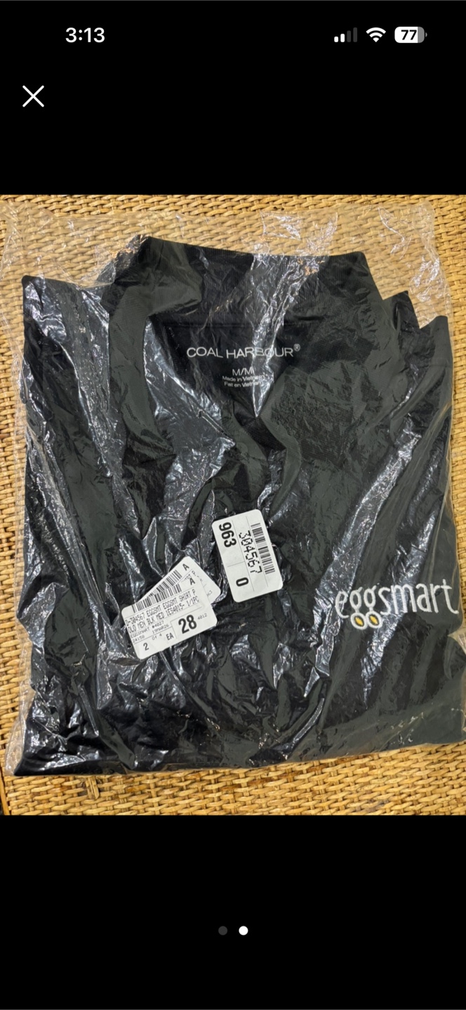 Coal Harbour Black Polo Shirt - Eggsmart Logo - Size S/P