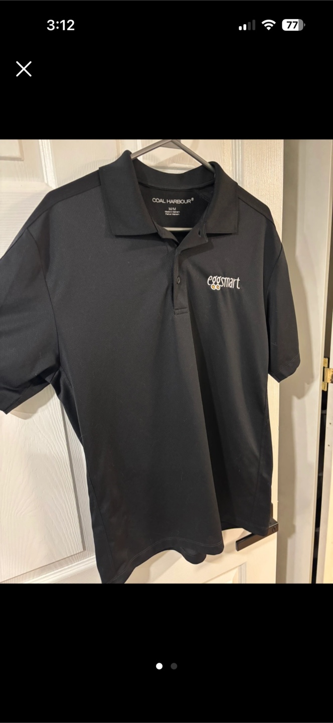 Coal Harbour Black Polo Shirt - Eggsmart Logo - Size S/P - photo 2