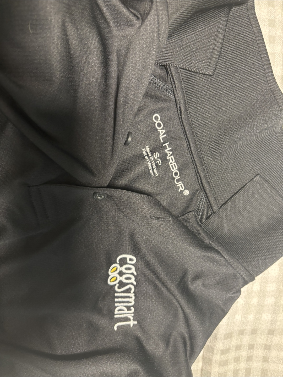 Coal Harbour Black Polo Shirt - Eggsmart Logo - Size S/P - photo 3