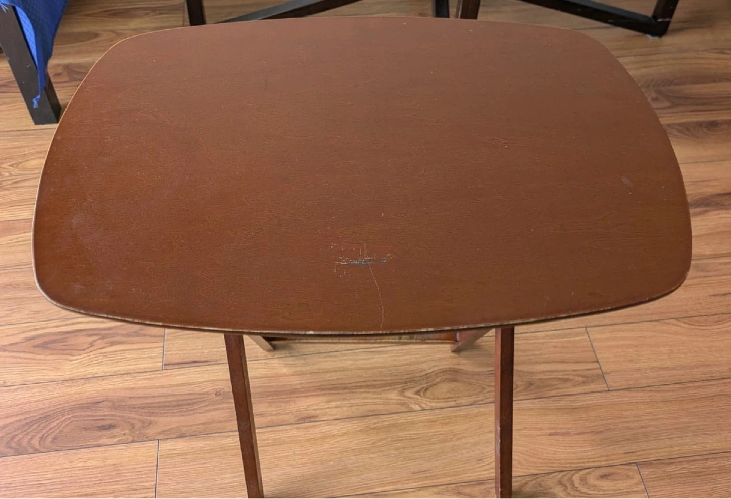 Foldable Brown Tray Table set (2 tables)