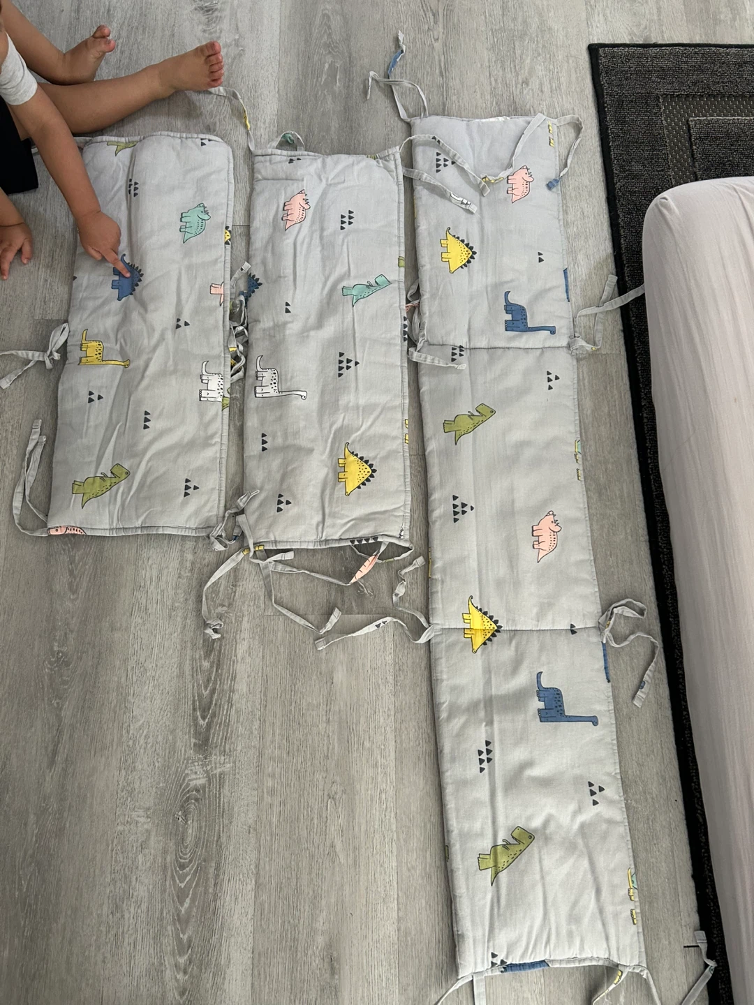 Baby Crib Bumper Pads with Dinosaur Print - photo 2