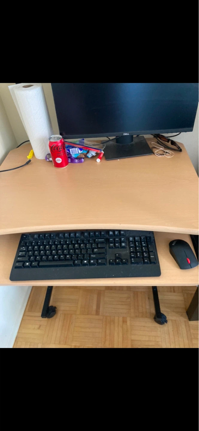 Wooden Rolling Computer Desk - photo 3