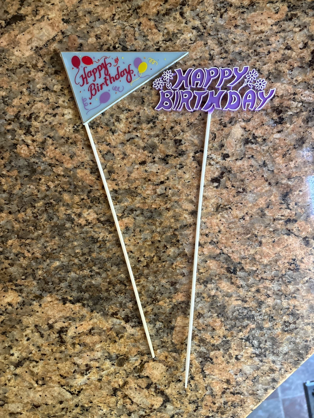 Happy Birthday Cake Toppers (2 pc)