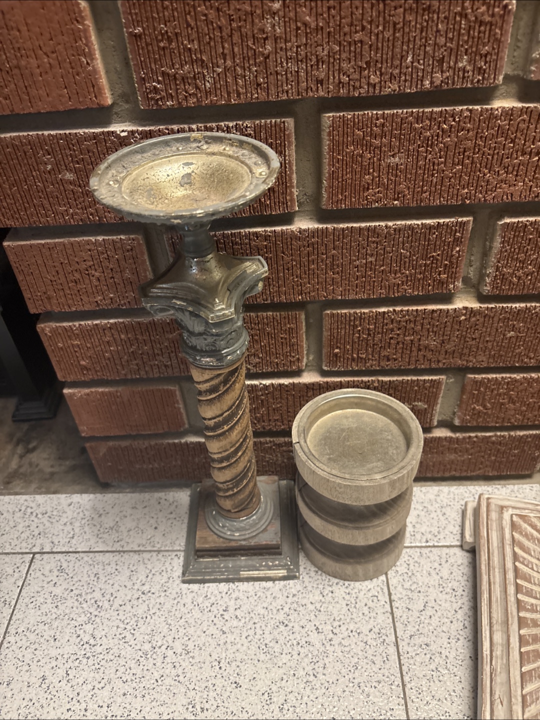 Candlestick Holder and Wooden Candle Holder