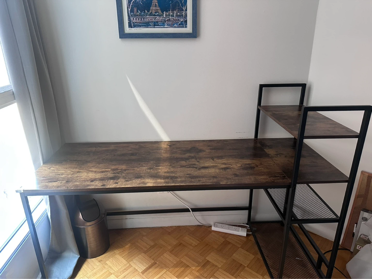 L-Shape Desk with Shelf, Industrial Style, Moving Sale - photo 2