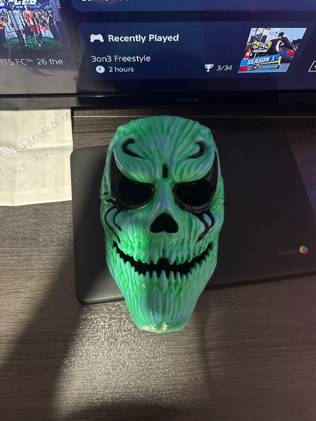 Green Skeleton Mask