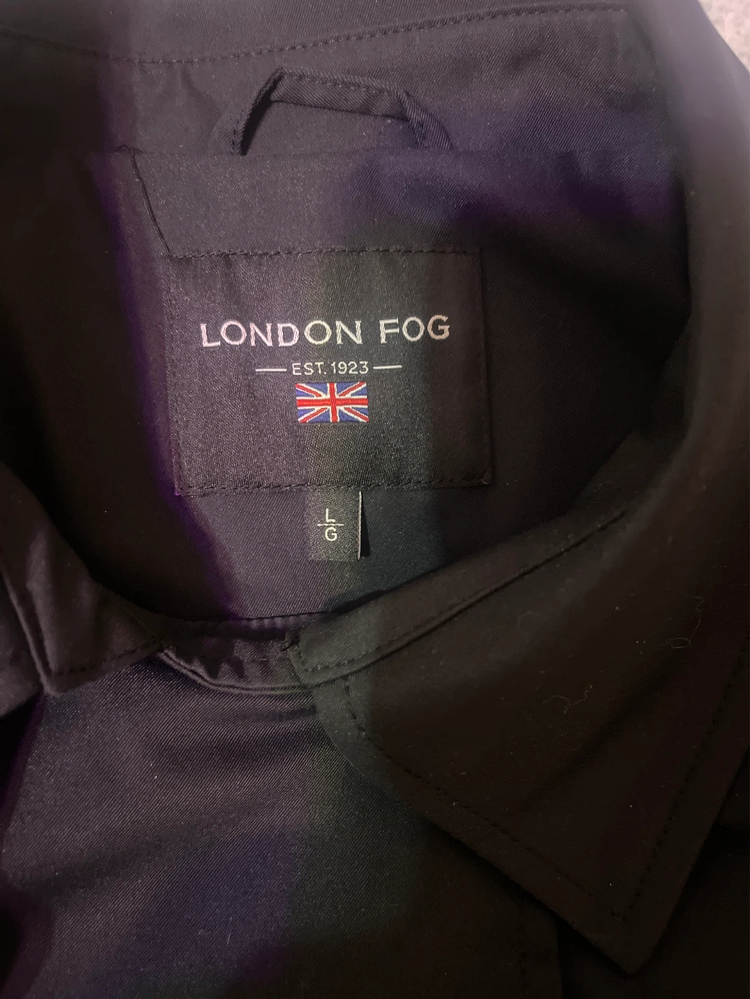 London Fog Trench Coat - Black, Size M - photo 3