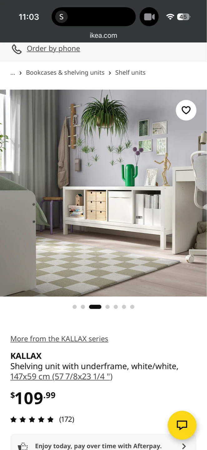 IKEA KALLAX Shelving Unit with Underframe - White