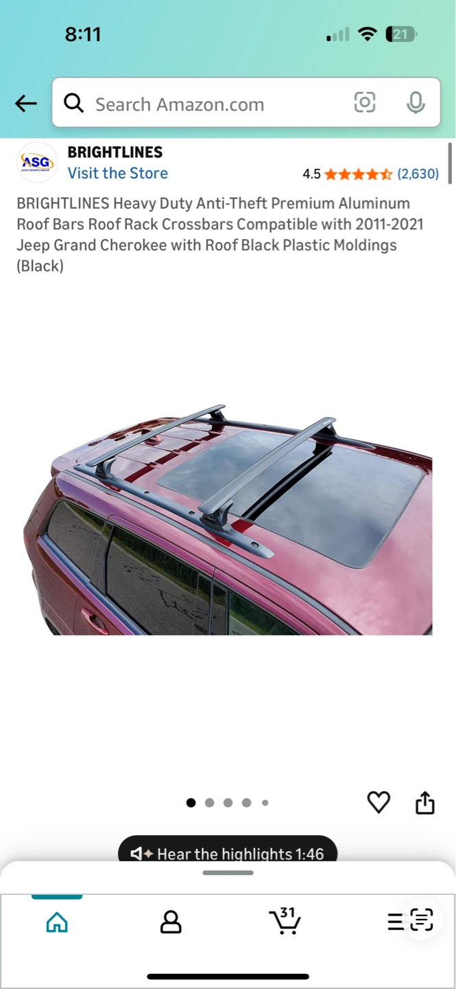 BRIGHTLINES Heavy Duty Anti-Theft Roof Rack Crossbars - photo 2