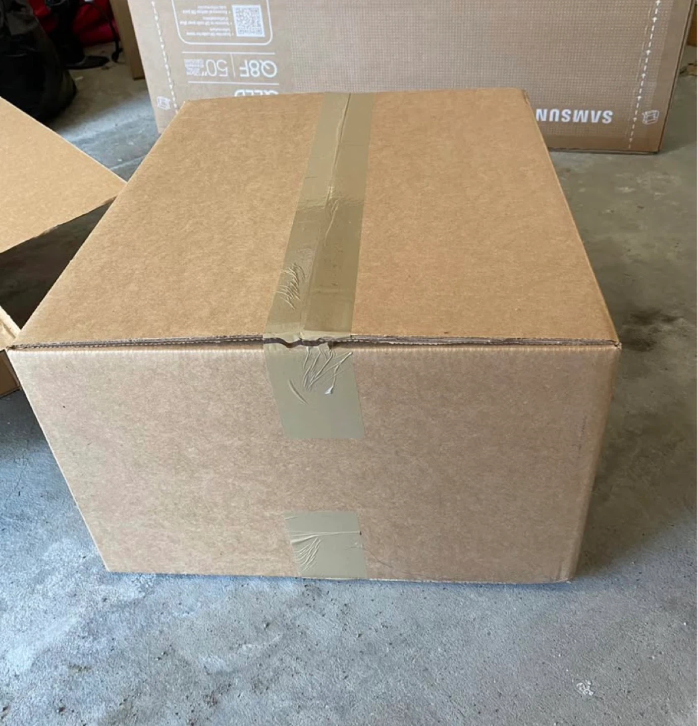 Moving cardboard boxes