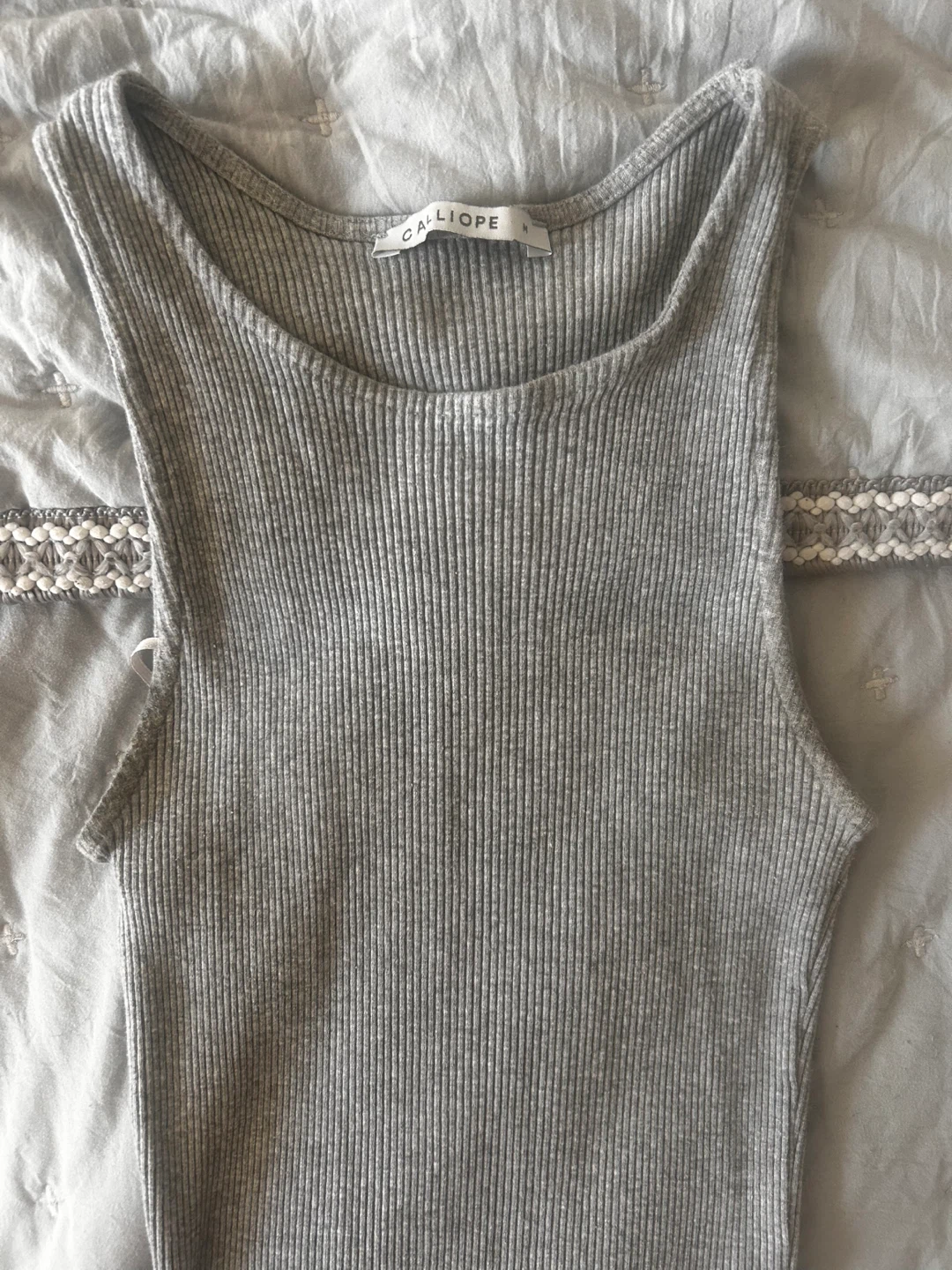 Calliope Ribbed Knit Sleeveless Dress M
