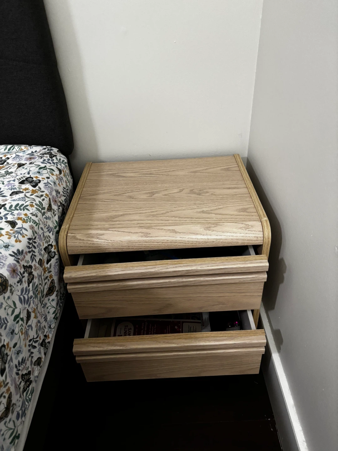 Wooden 2-Drawer Nightstand - photo 2