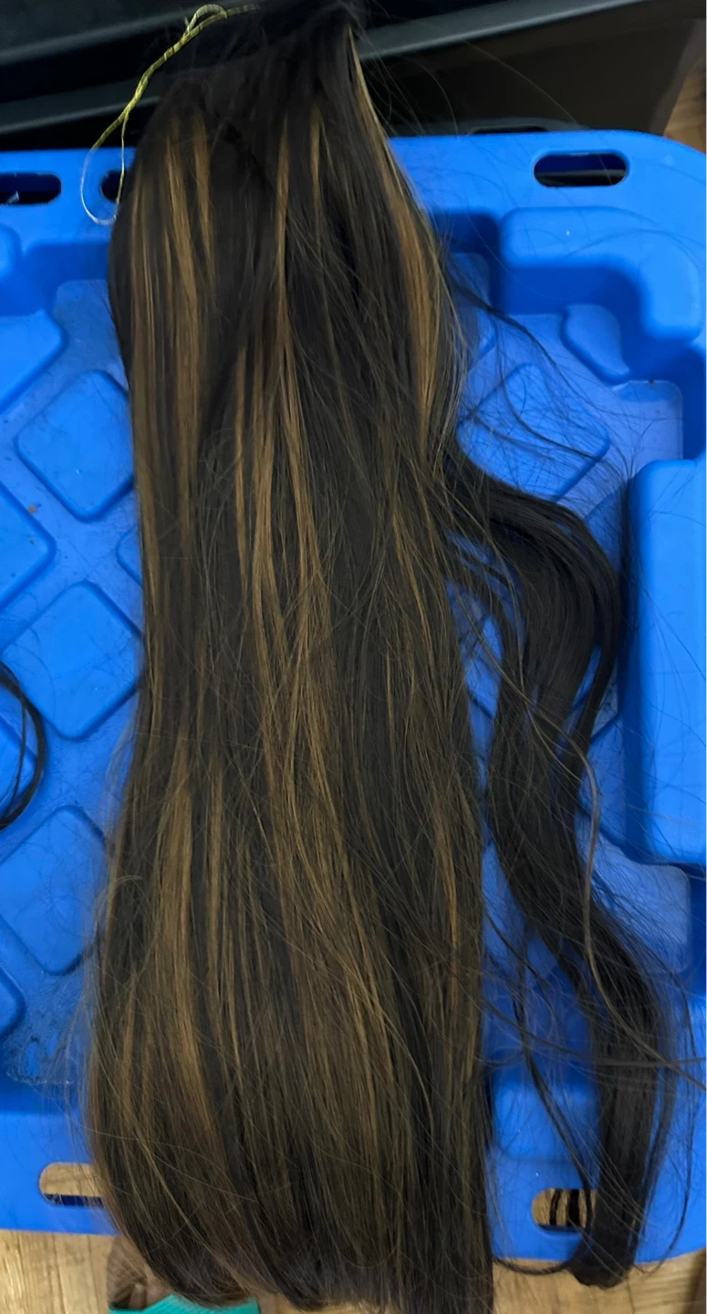 Wig - Dark Brown with Blonde Highlights - photo 3
