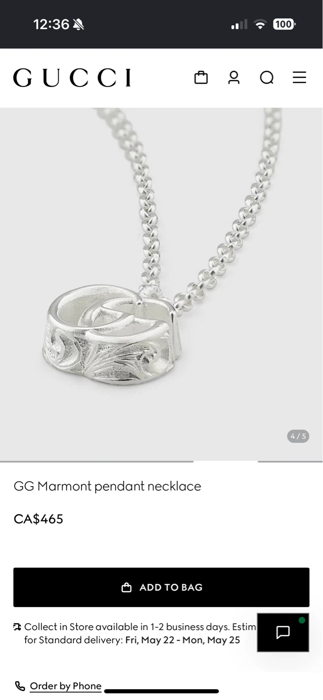 GUCCI GG Marmont pendant necklace - photo 2