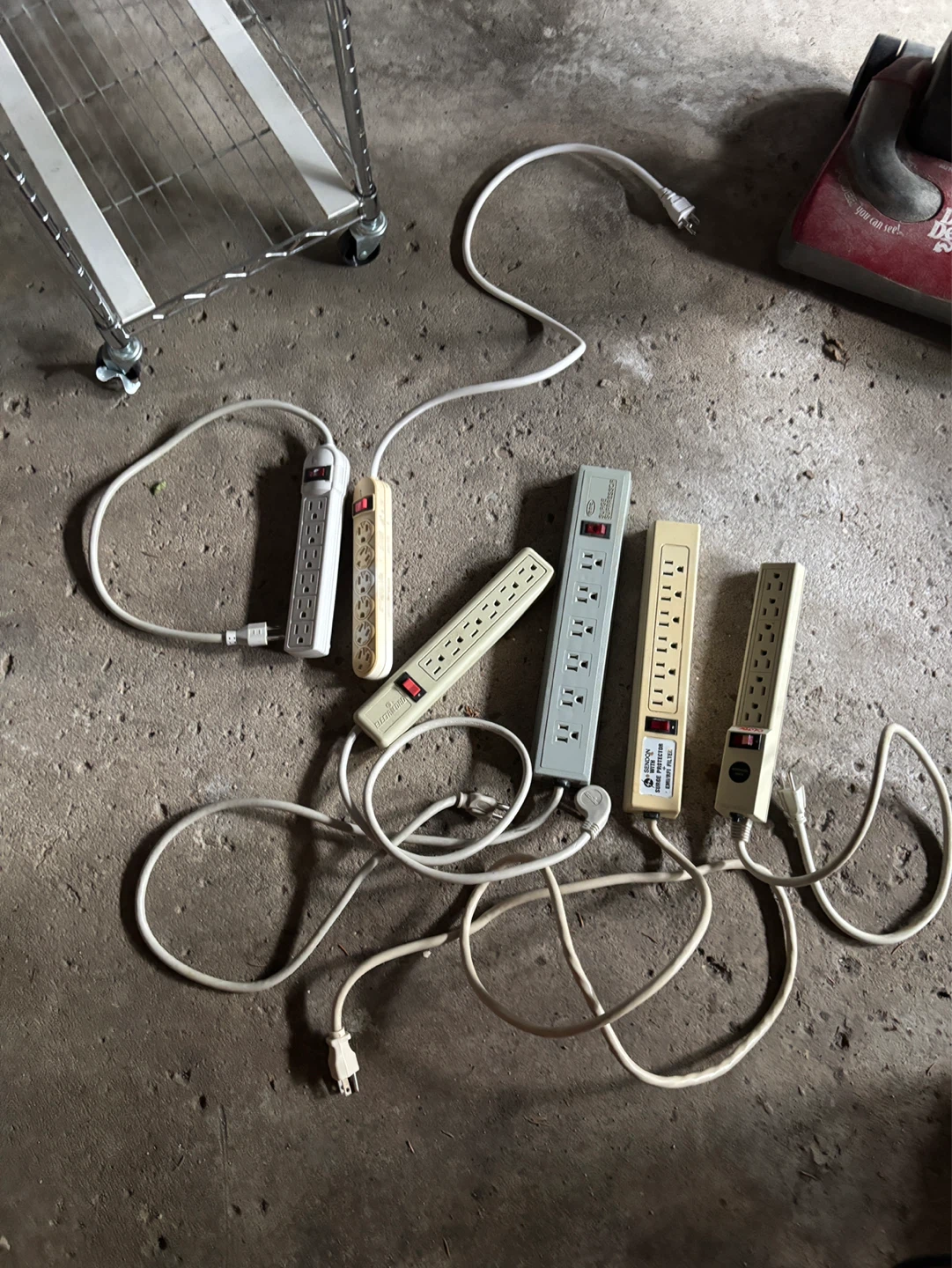 Lot of 5 Power Strips