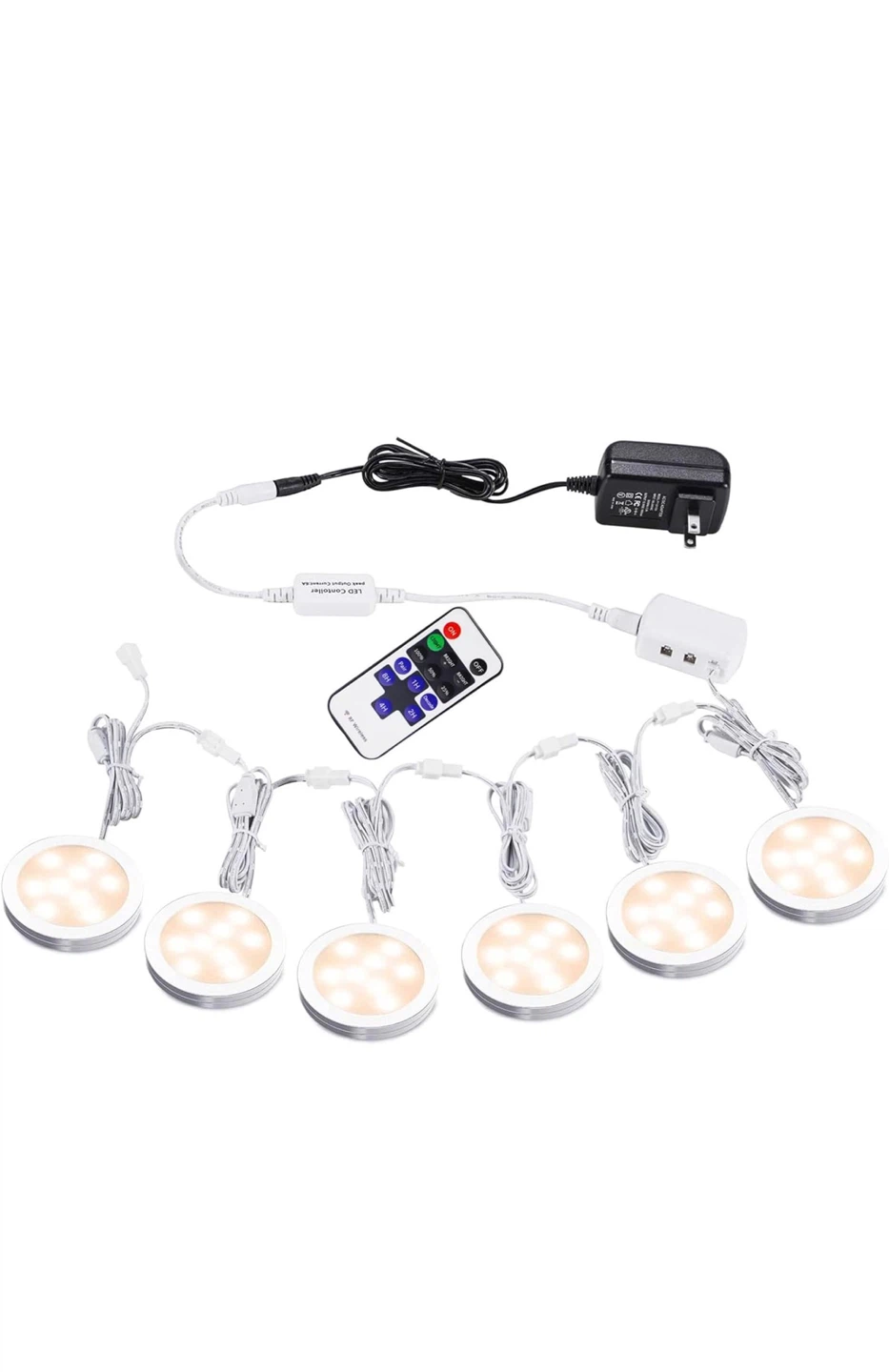 AIBOO Under Cabinet Puck Lights with Remote