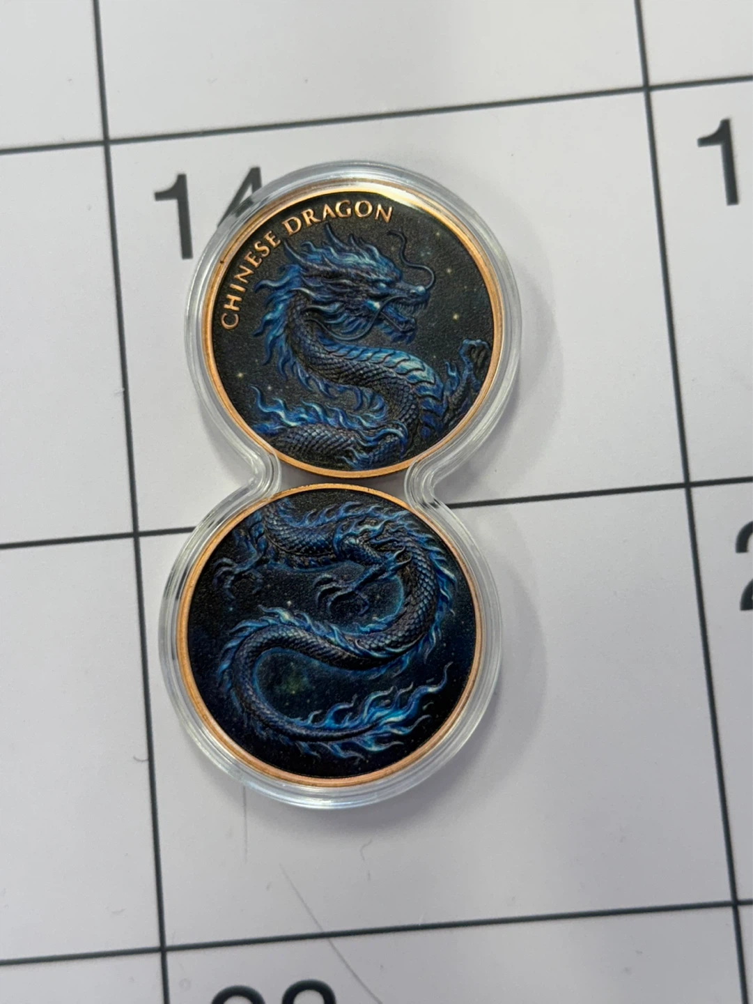 2 oz copper Chinese Dragon Coin Set - photo 4