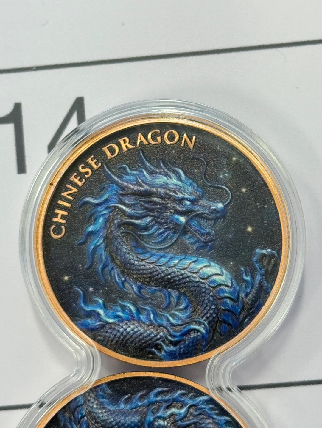 2 oz copper Chinese Dragon Coin Set - photo 2