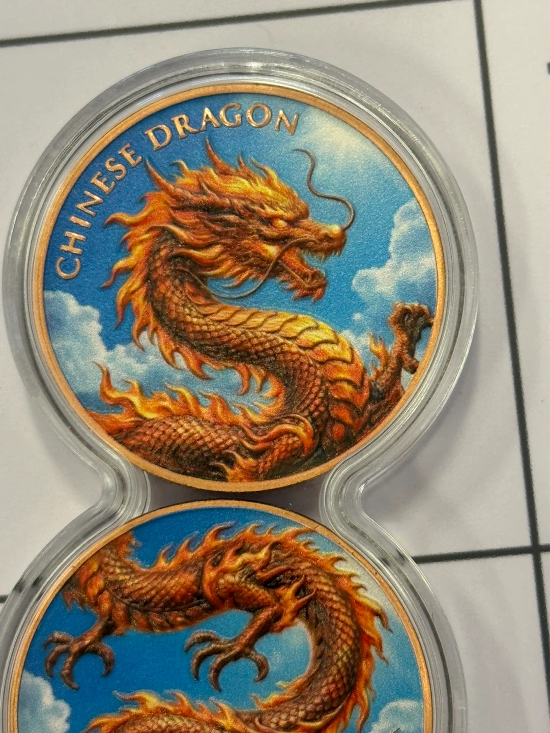 2 oz copper Chinese Dragon Coin Set