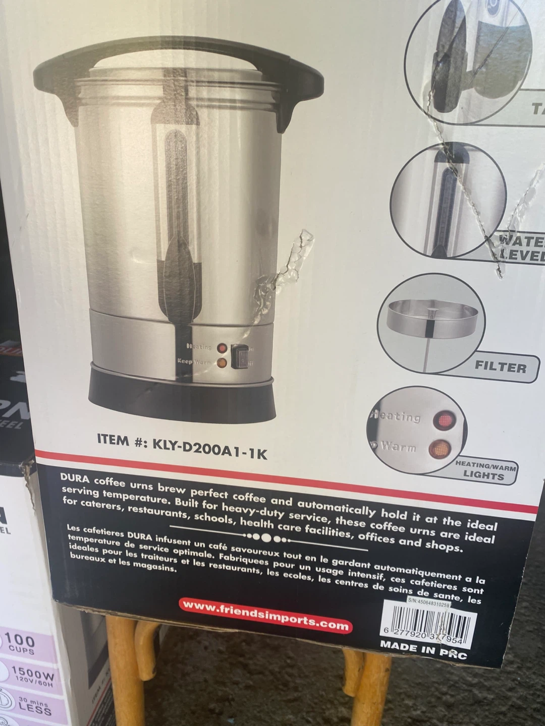 DURA Stainless Steel Coffee Urn - 100 Cups - photo 5