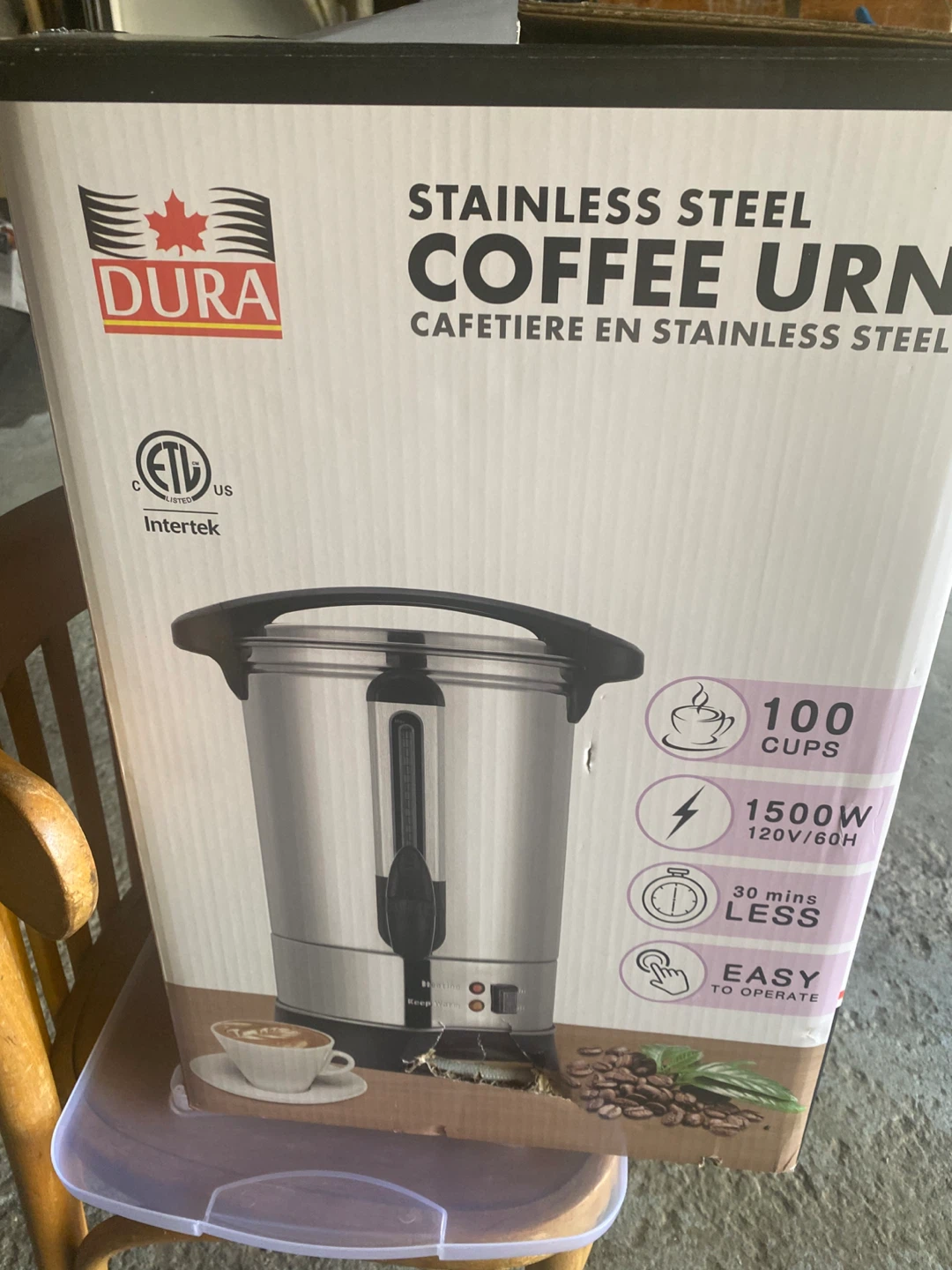 DURA Stainless Steel Coffee Urn - 100 Cups - photo 2