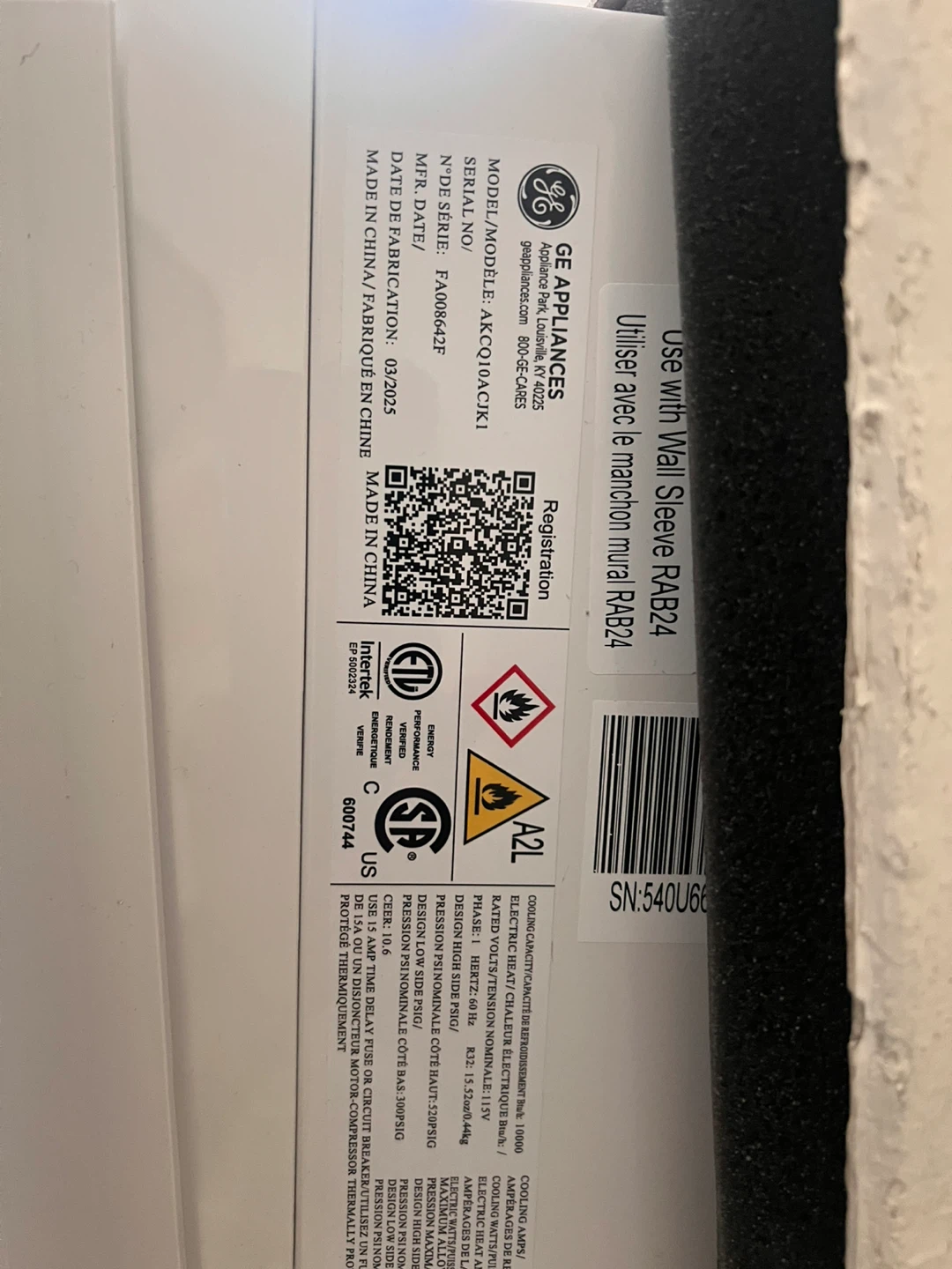 GE 10,000 BTU Through-the-Wall Air Conditioner - photo 3