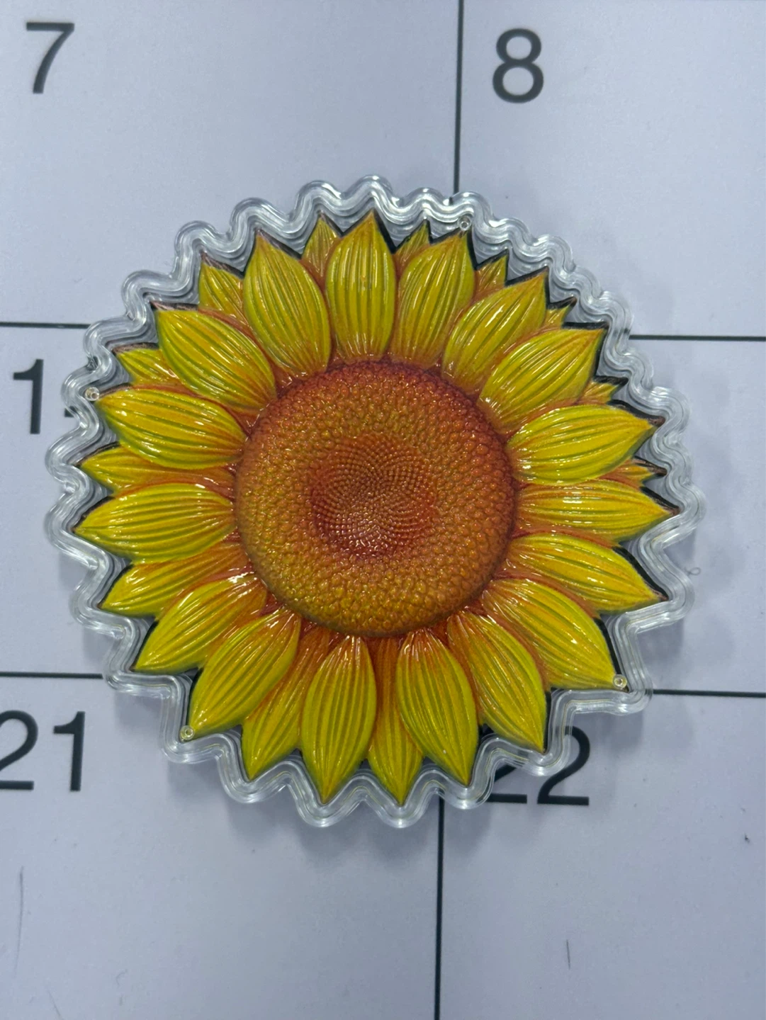 10 oz .999 Fine Copper Sunflower Round