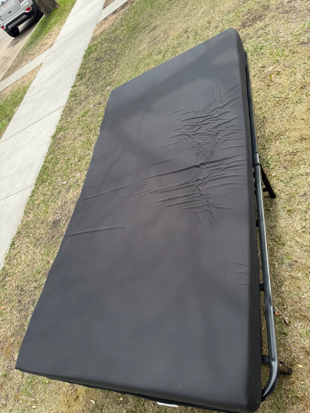 Black Metal Twin Bed Frame with Mattress
