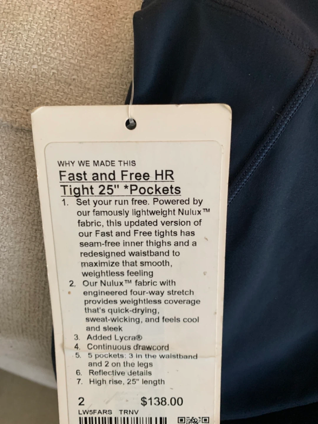 Lululemon Align HR Pant 25" Navy Size 2 - photo 4