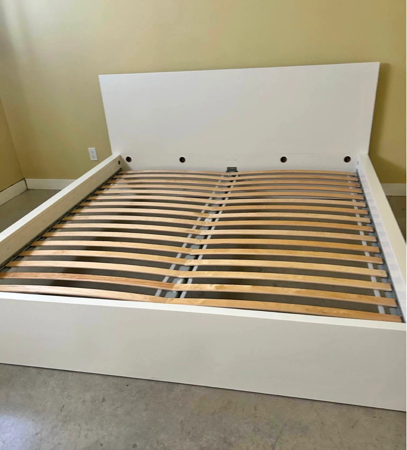 IKEA King bed frame MALM white