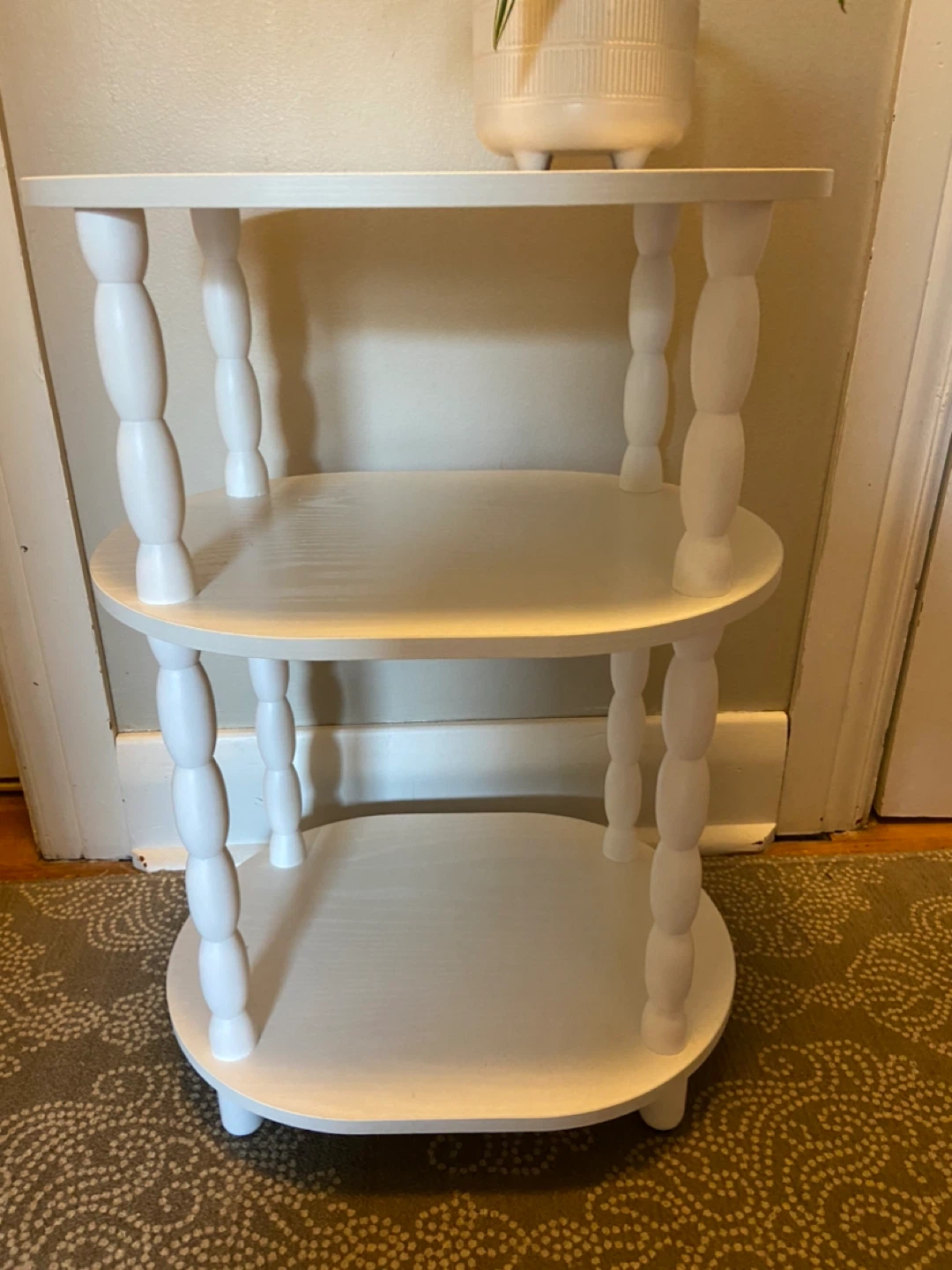 New 3-Tier White Oval End Table - photo 5