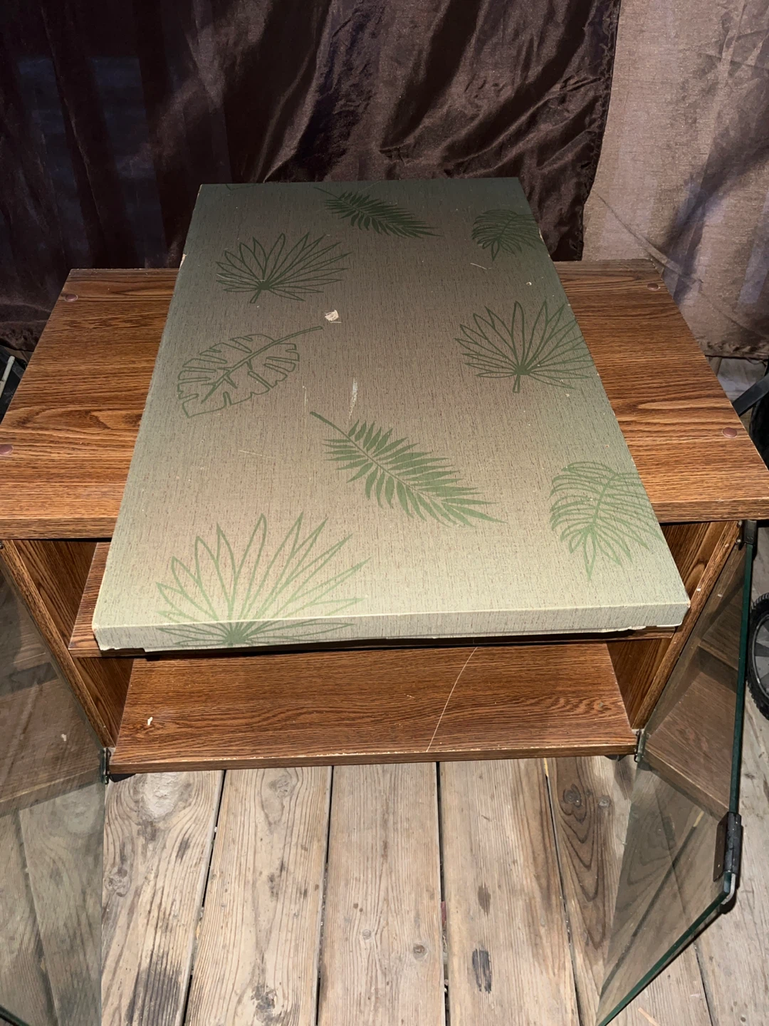 Wooden TV Stand with Glass Doors - photo 4
