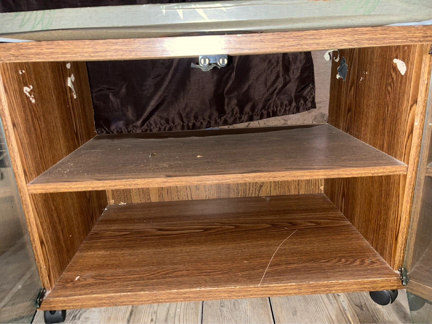 Wooden TV Stand with Glass Doors - photo 5
