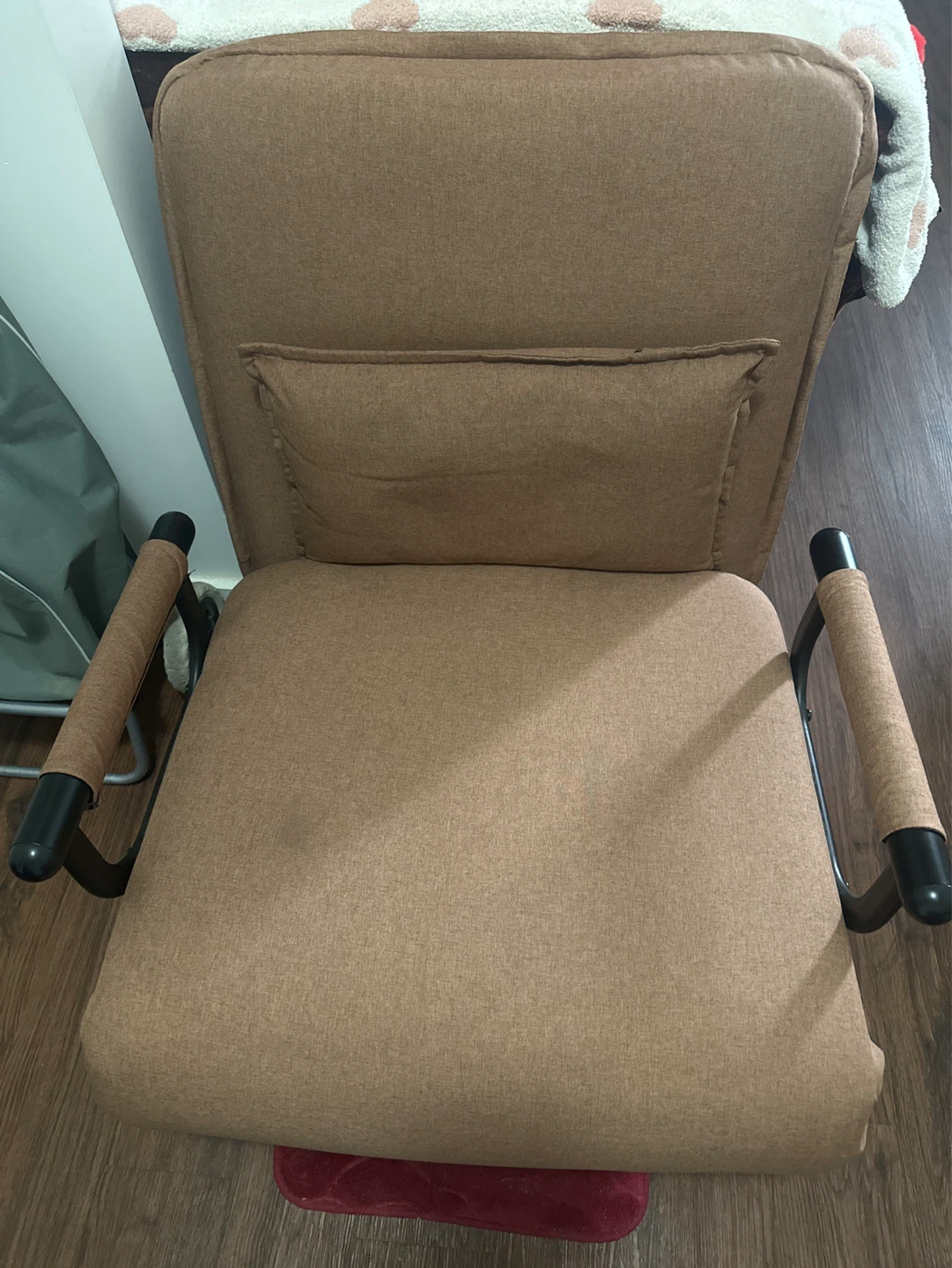 Brown upholstered accent chair