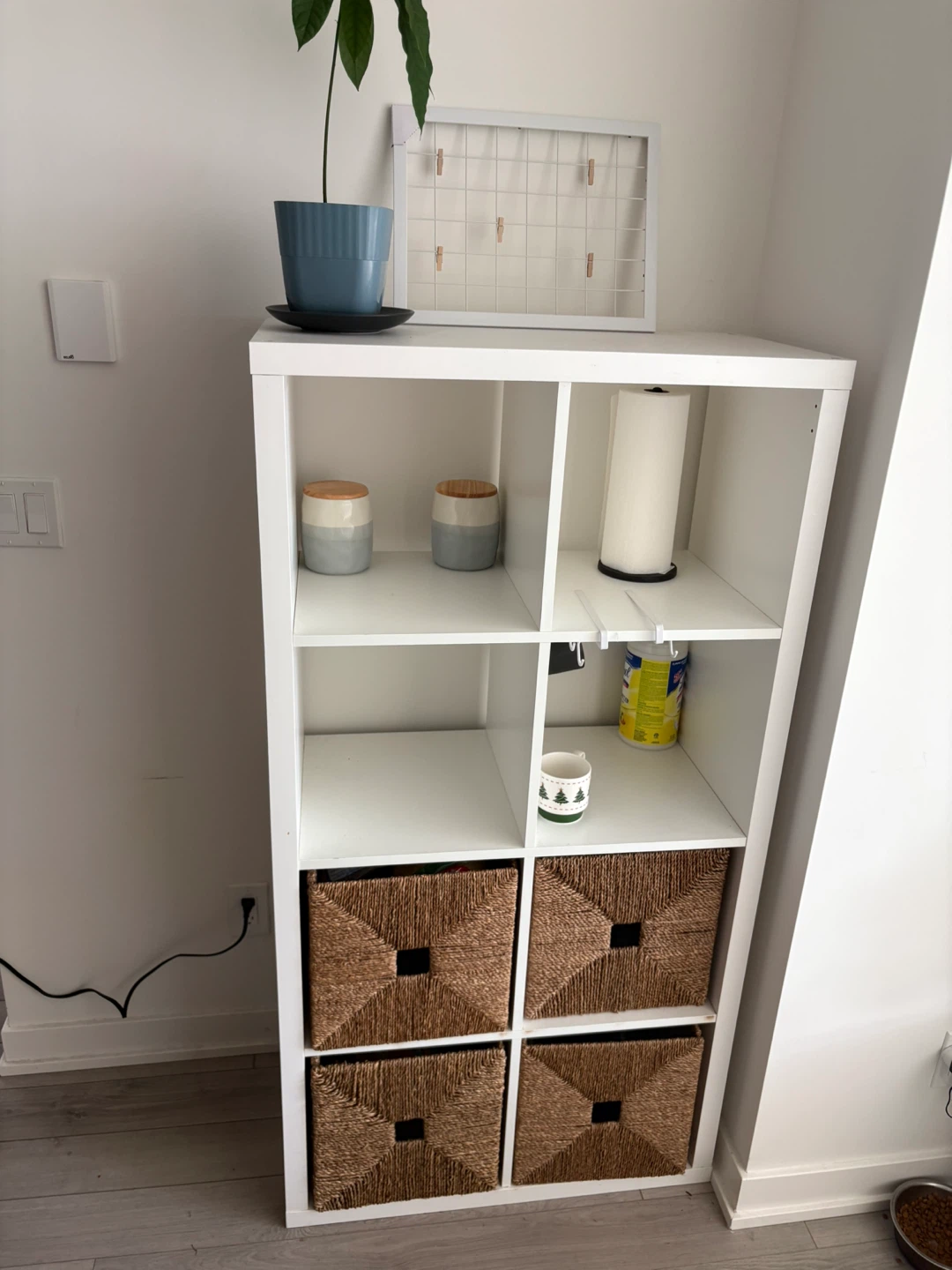 Ikea Storage Shelf with Woven Baskets - photo 2