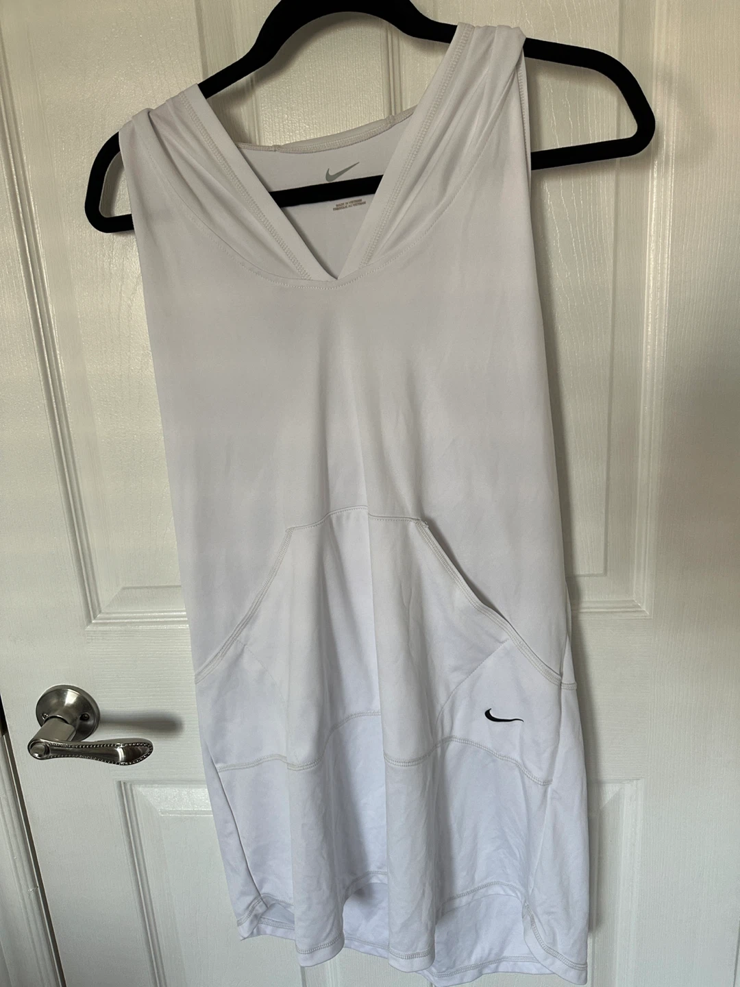 Nike White Sleeveless Hooded Dress - Size M