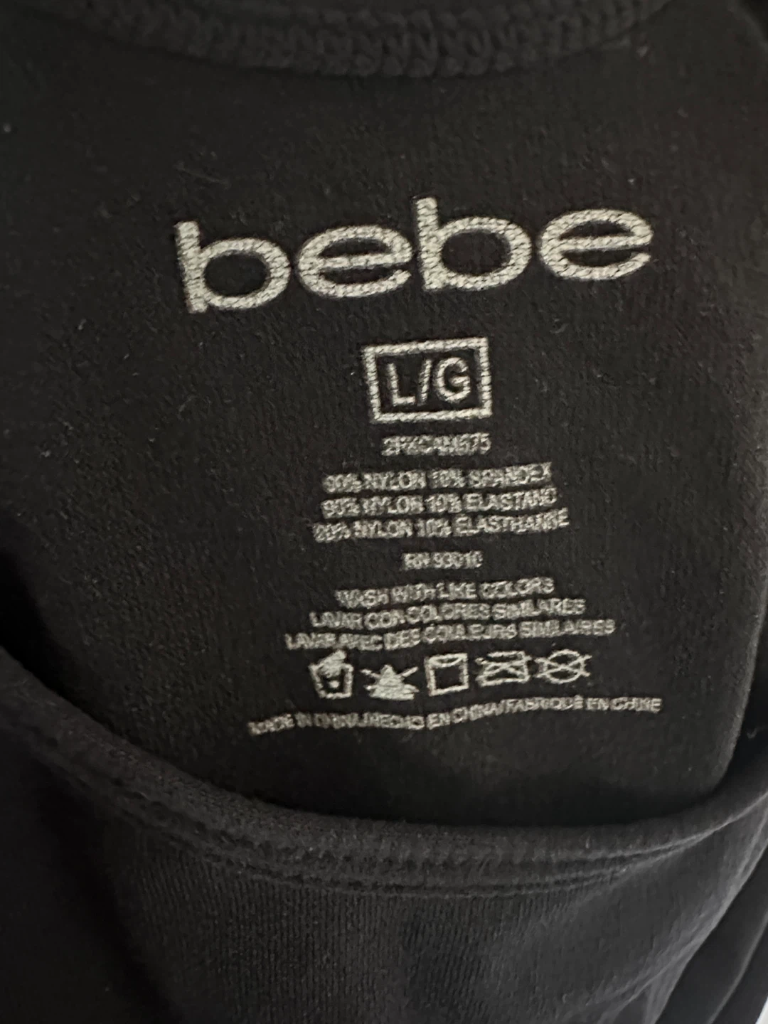 Bebe Black Tank Top L/G - photo 2