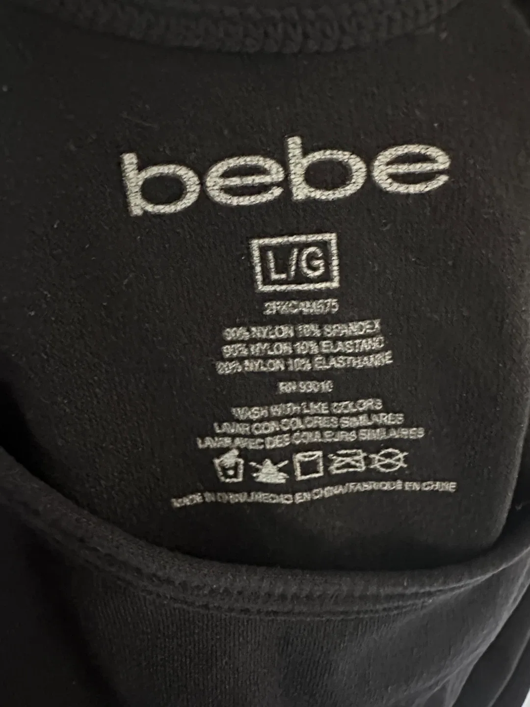 Bebe Black Tank Top L/G - photo 2
