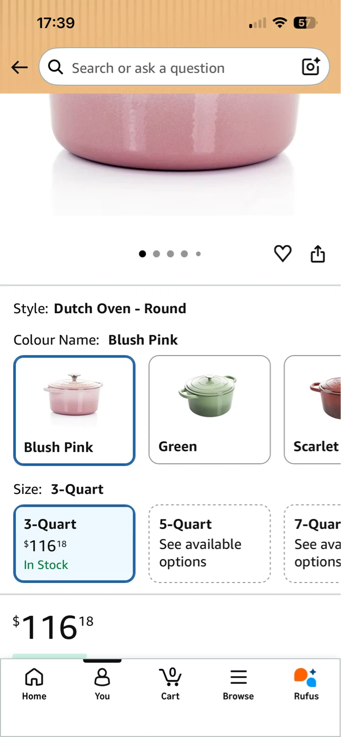 Crock-Pot 3-Quart Dutch Oven - Blush Pink - photo 2