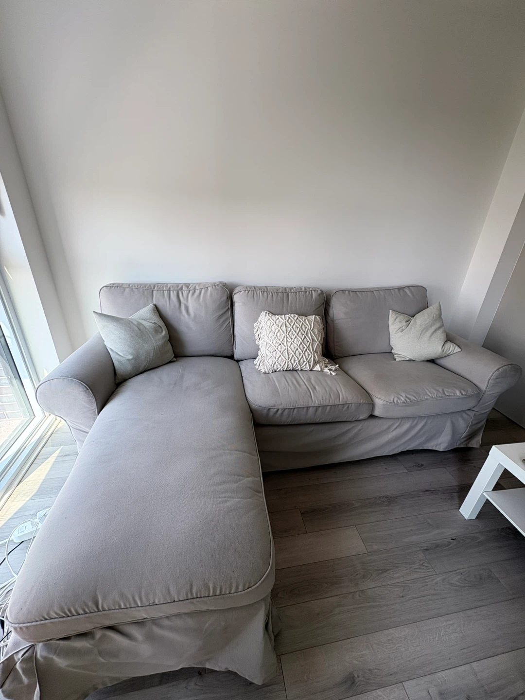 Ikea Grey Sectional Sofa with Chaise - photo 3