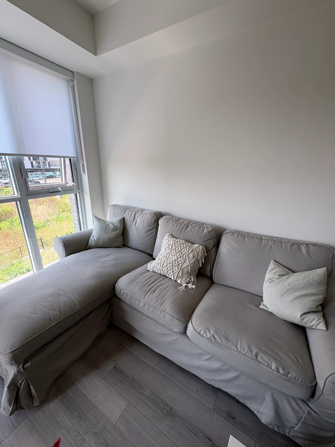 Ikea Grey Sectional Sofa with Chaise - photo 2