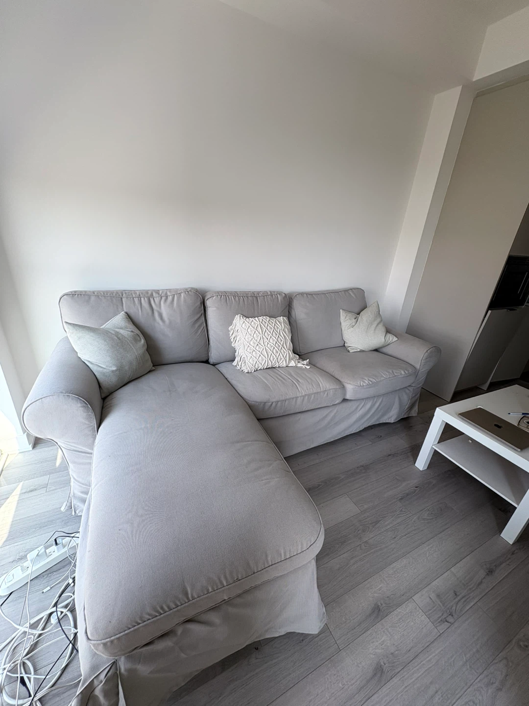Ikea Grey Sectional Sofa with Chaise