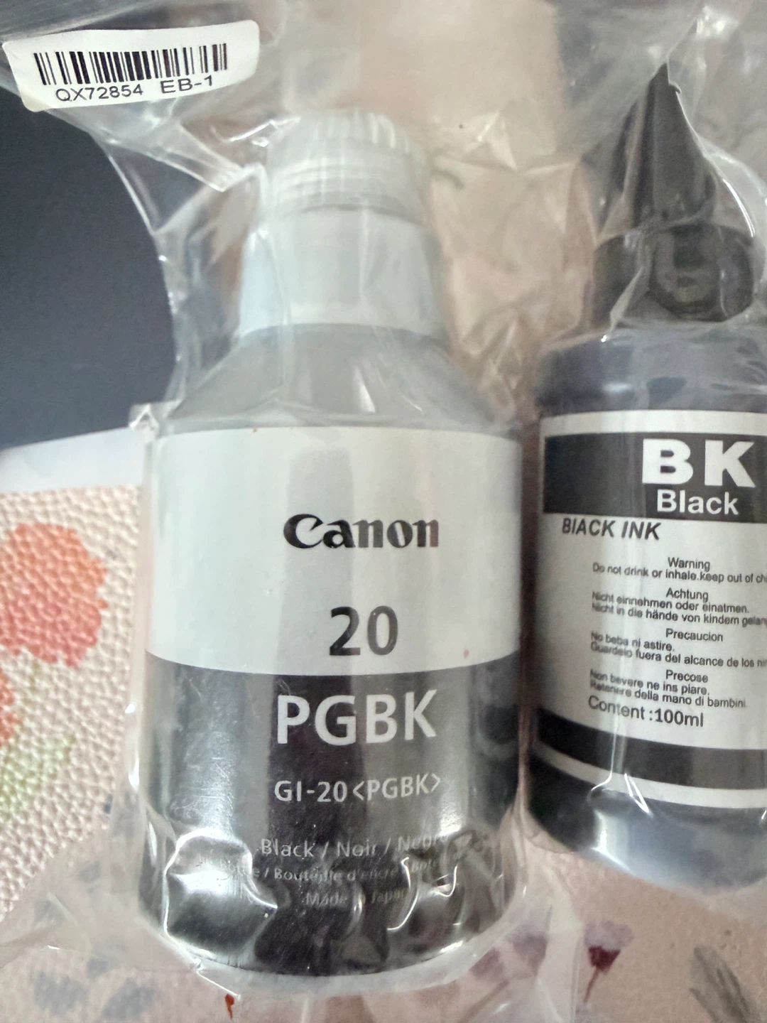 Canon PGBK & Black Ink Bottles (4 Total) - photo 2