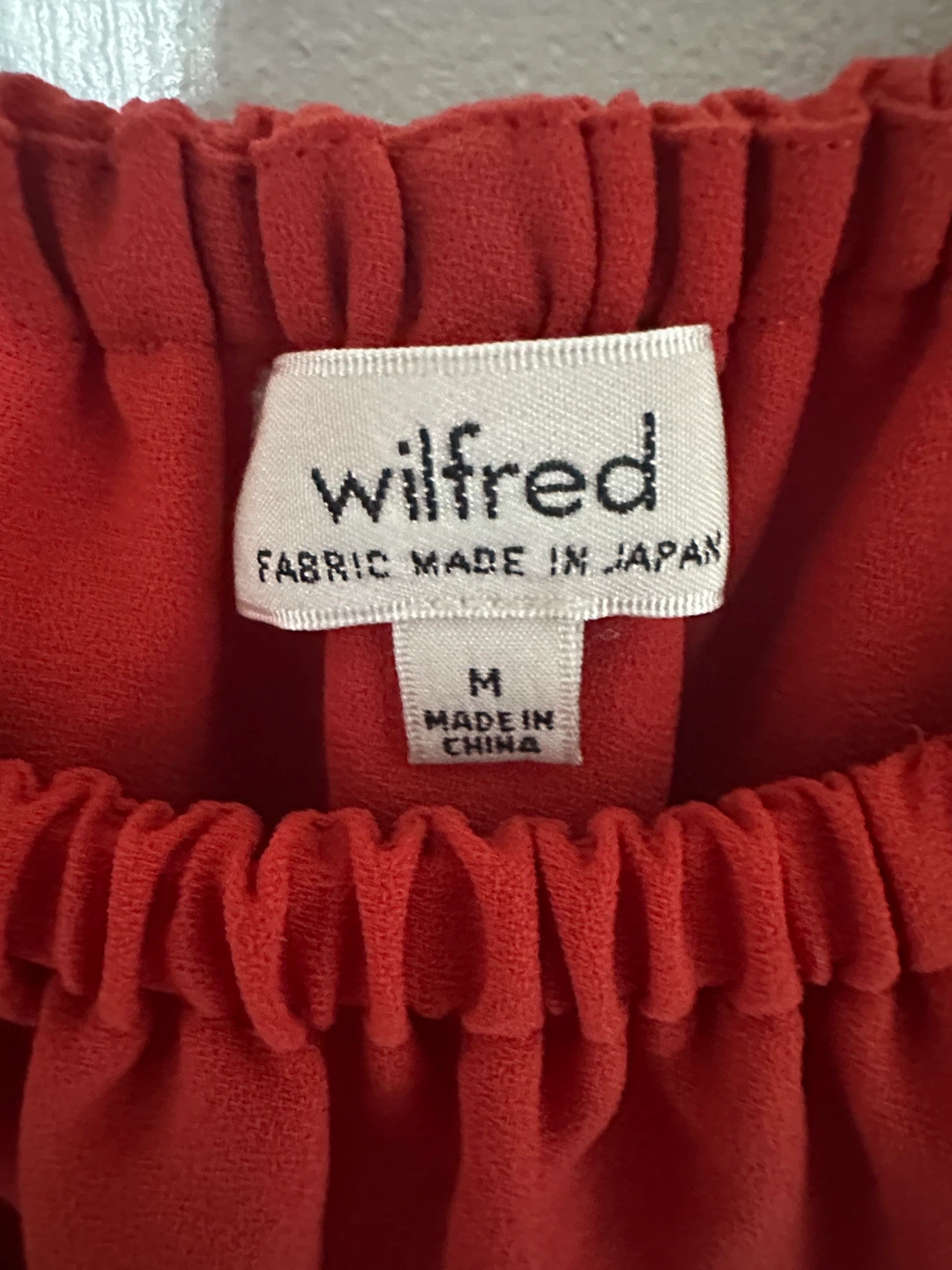 Wilfred blood orange color Off-the-Shoulder Ruffle Top - Size M - photo 2