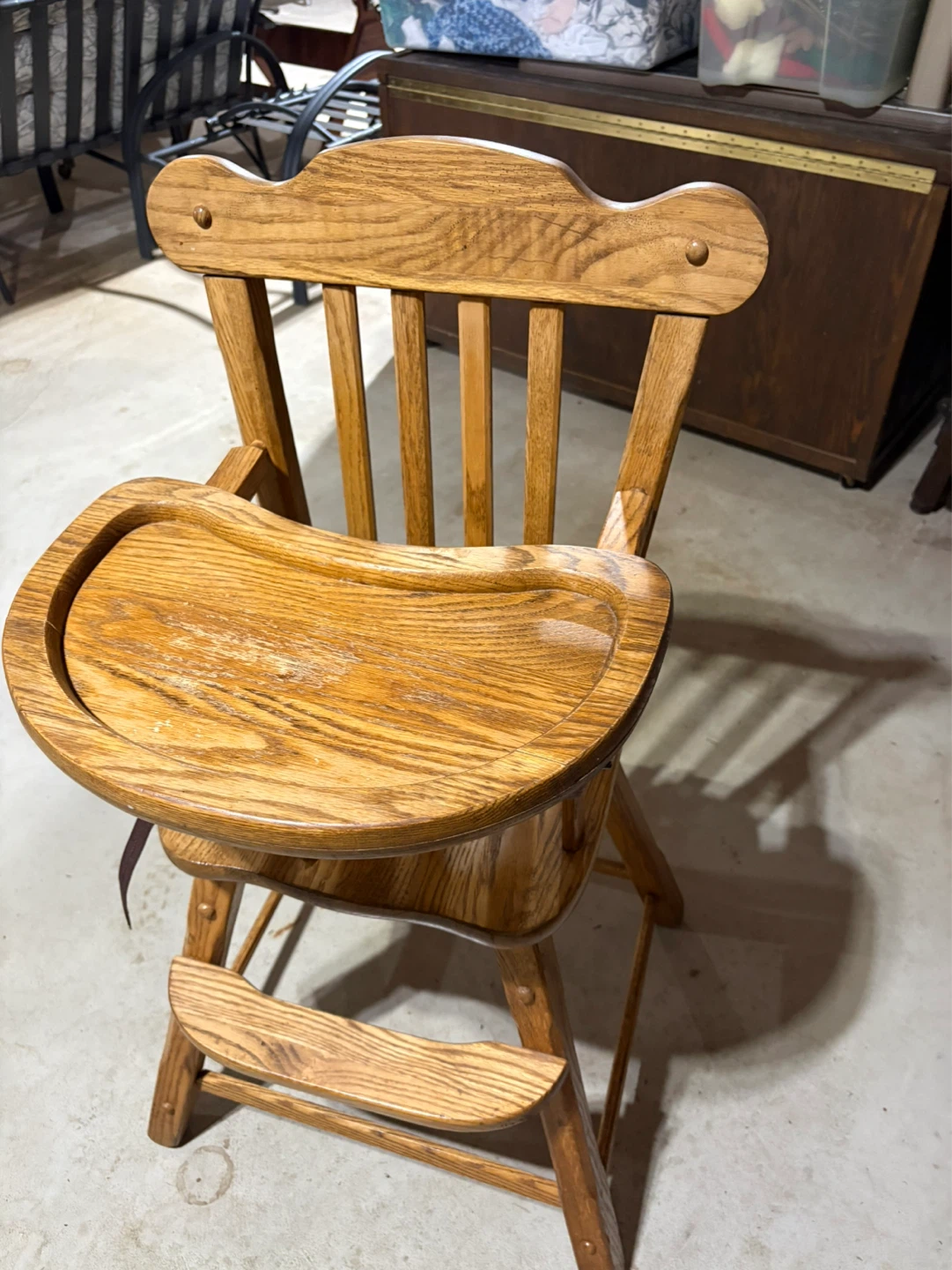 Wooden High Chair with Tray - photo 2